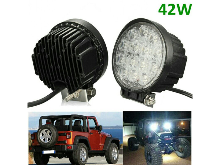 Фара противотуманная LED 42w (дальний свет)  к-т