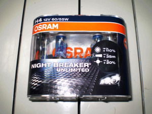 Лампочка (+110%)  h4 60/55w Night Breaker OSRAM